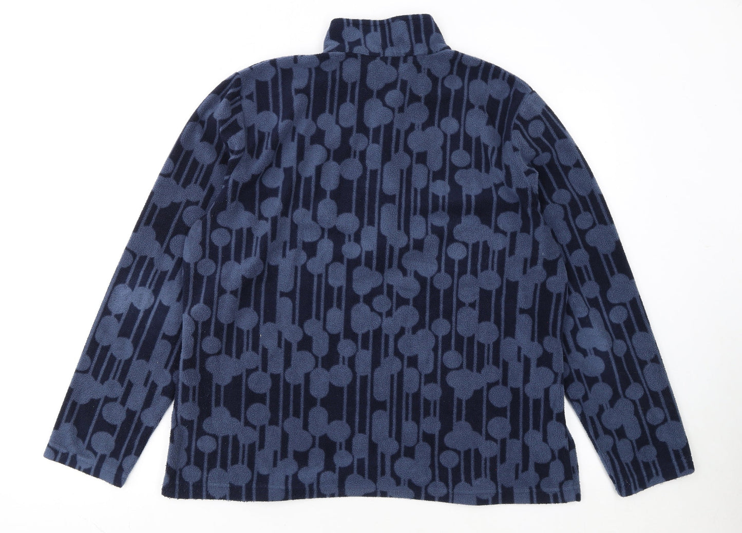 Orla Kiely x Regatta Women's Blue 1/2 Zip Fleece Pullover UK 16