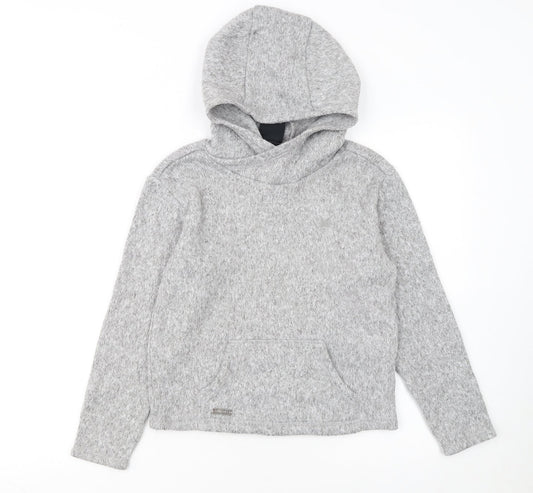 Dare 2b Girls Grey Pullover Fleece Hoodie Age 11-12 Years Regular Fit
