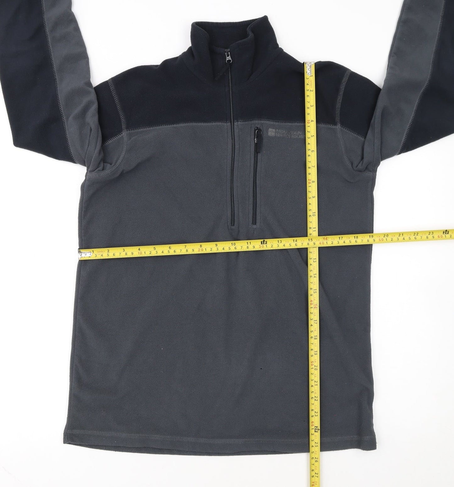 Mountain Warehouse Men’s Grey 1/2 Zip Fleece Pullover Sweatshirt S