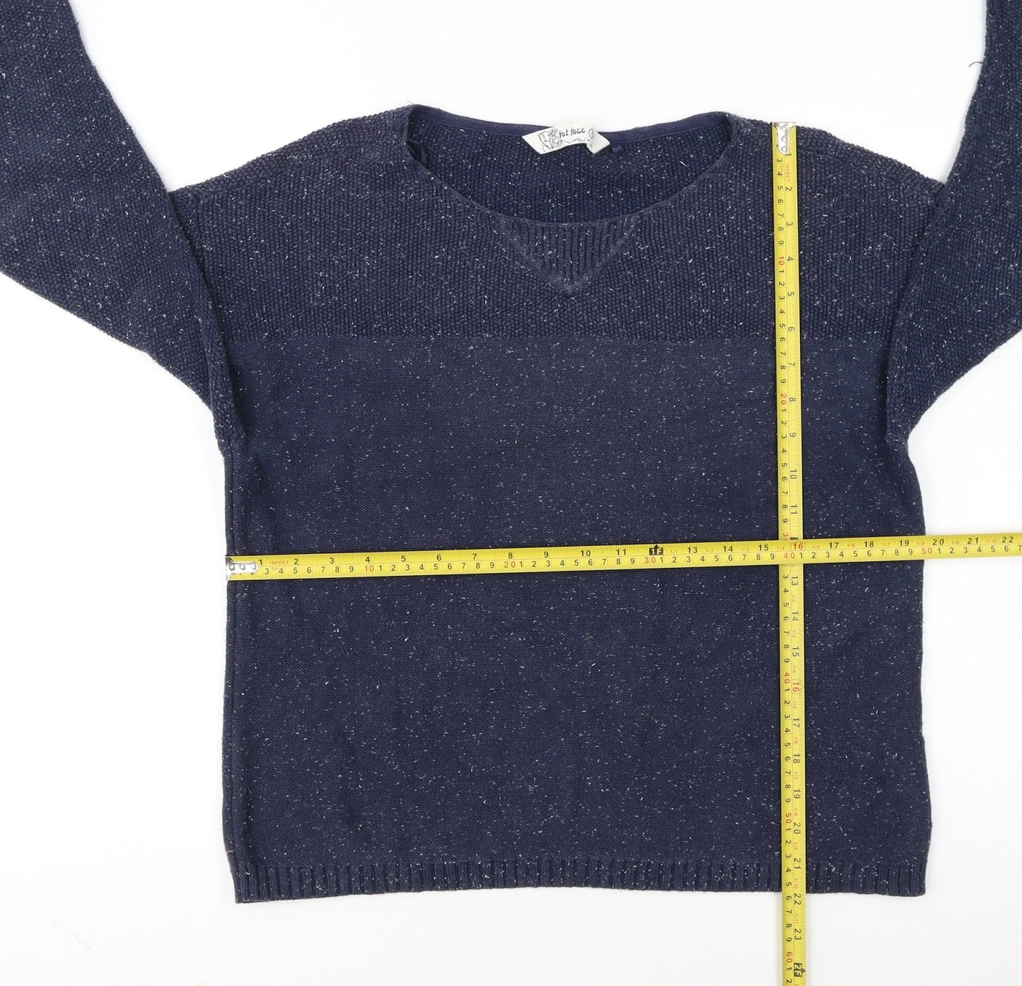 Fat Face Women’s Blue Cotton Pullover Jumper Size 12