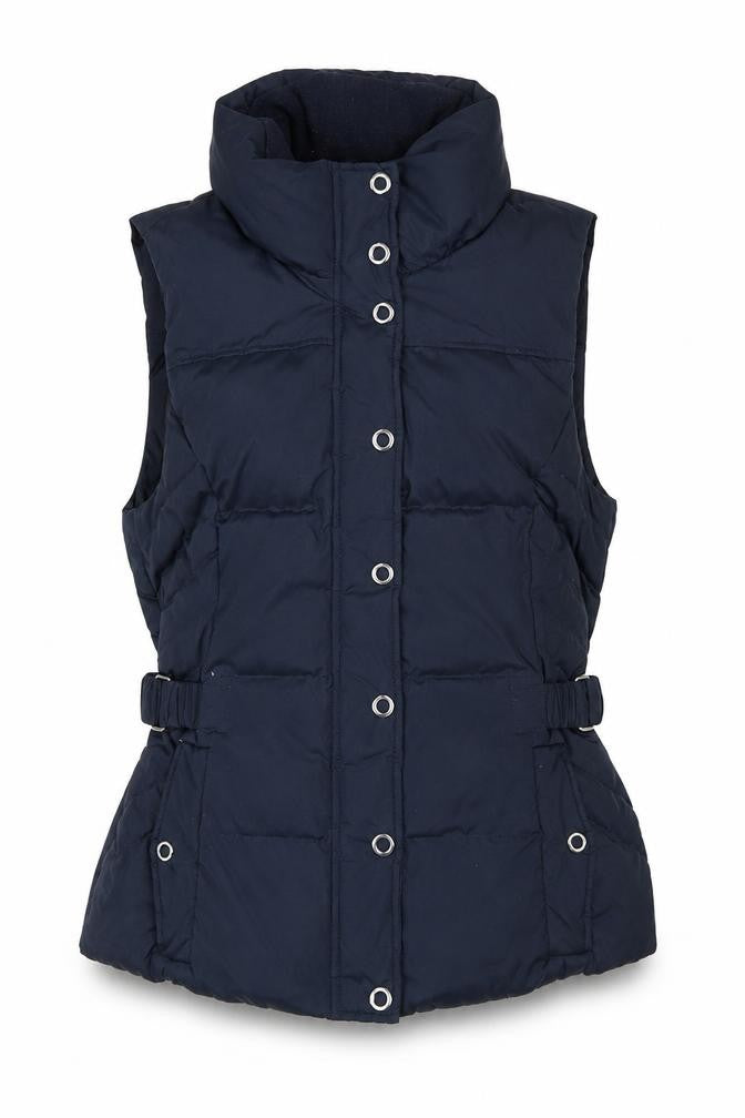 ESPRIT Womens Blue Puffer Waistcoat Size 14 Sleeveless Lined Polyester