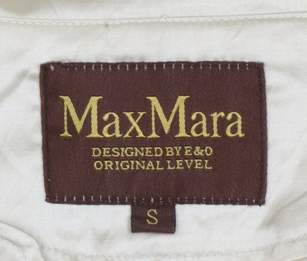 MaxMara Women’s Beige Belted Trench Coat S Classic Mid-Length
