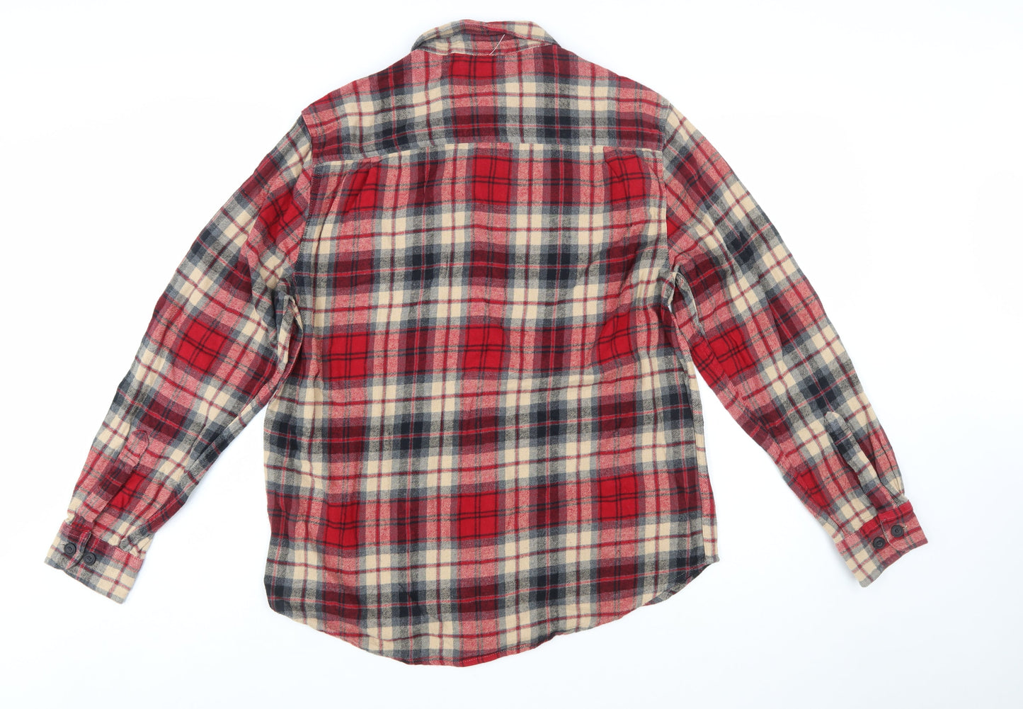 Coleman Men's Red Checked Flannel Button-Up Shirt L Regular Fit
