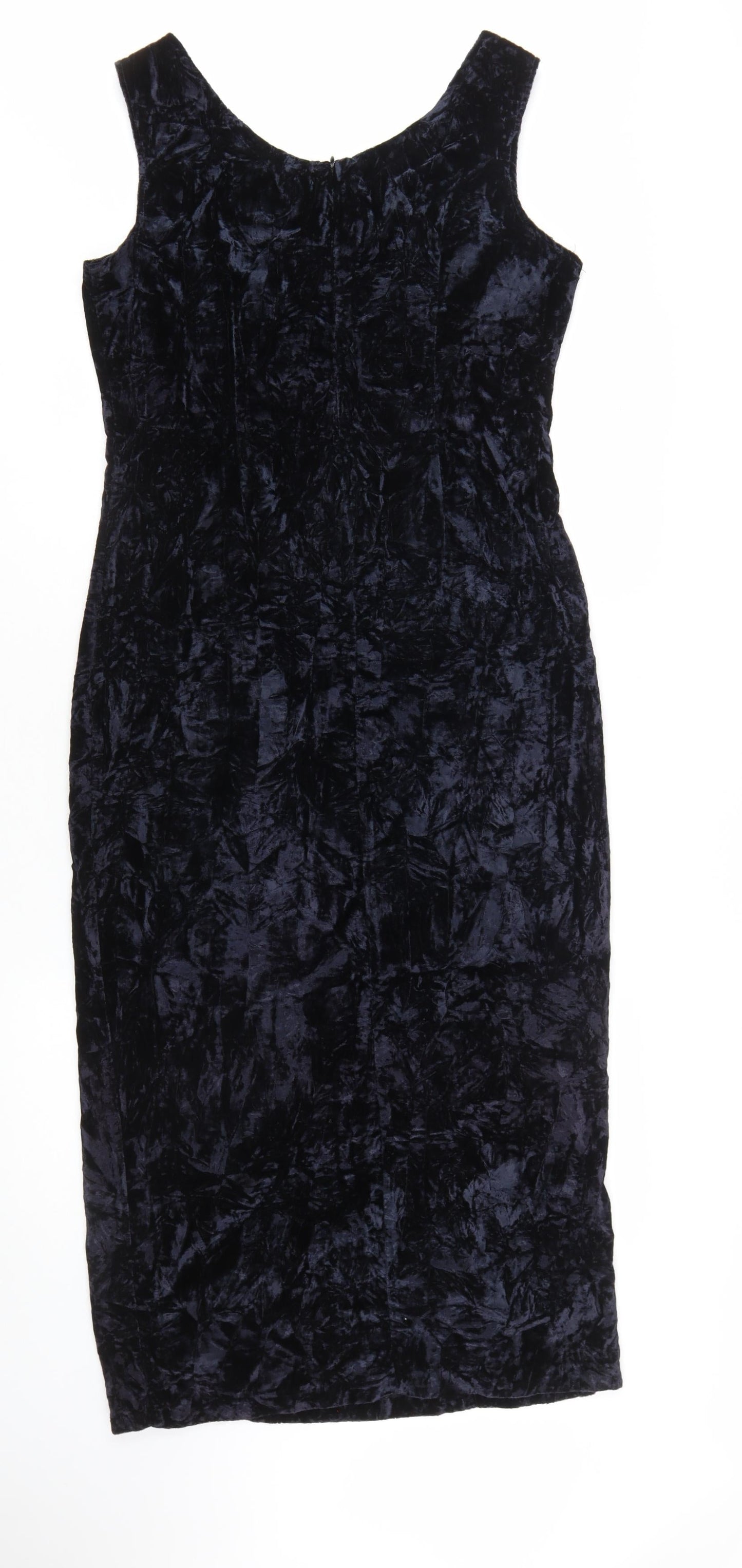 Dramatiz Women's Black Velvet Sleeveless Sheath Dress Size 10