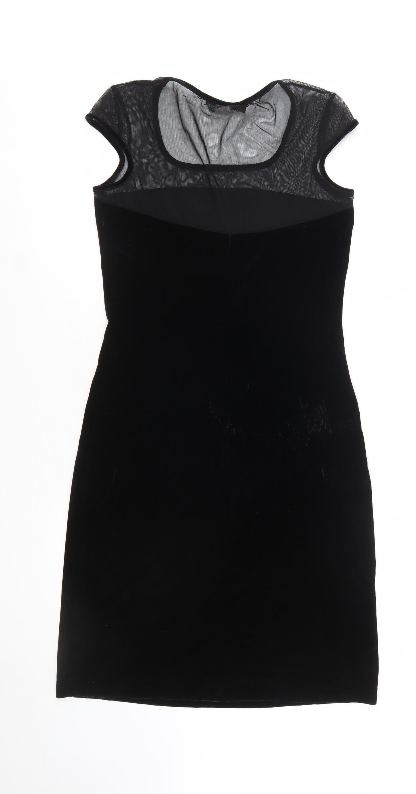 Necessary Objects Women's Black Velvet Bodycon Dress L
