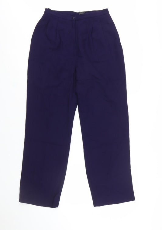 Kasper Women's Blue Petite 6P Pleated Dress Pants