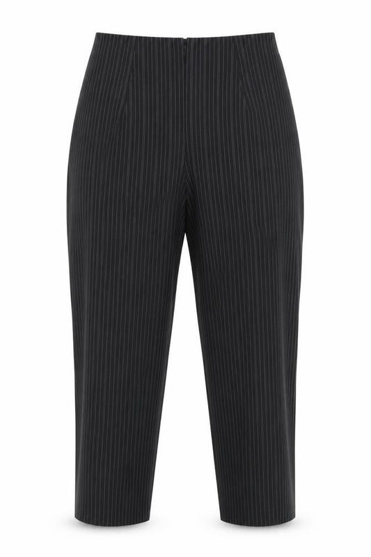 All That Jazz Women’s Black Pinstripe High-Rise Pleated Dress Pants Size 14