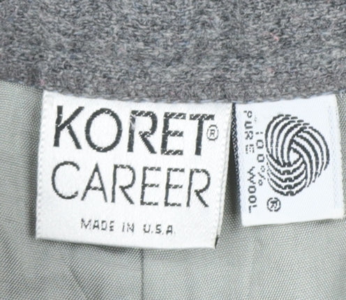 Koret Career Womens Grey Wool Dress Pants Size 14 Lined Workwear