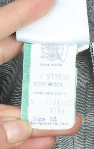 Koret Career Womens Grey Wool Dress Pants Size 14 Lined Workwear