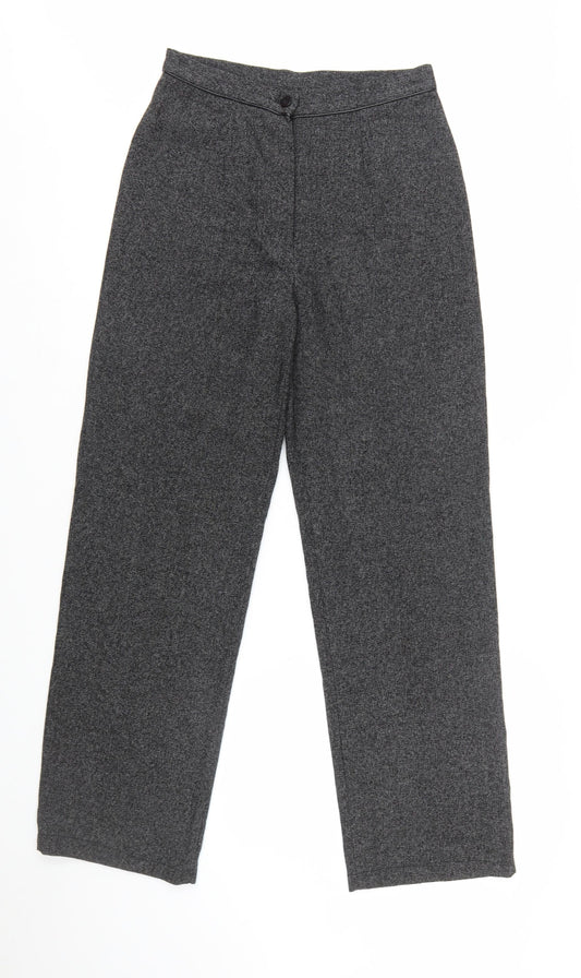 Jessica Women’s Black Size 6 Straight Trousers Polyester Rayon Blend