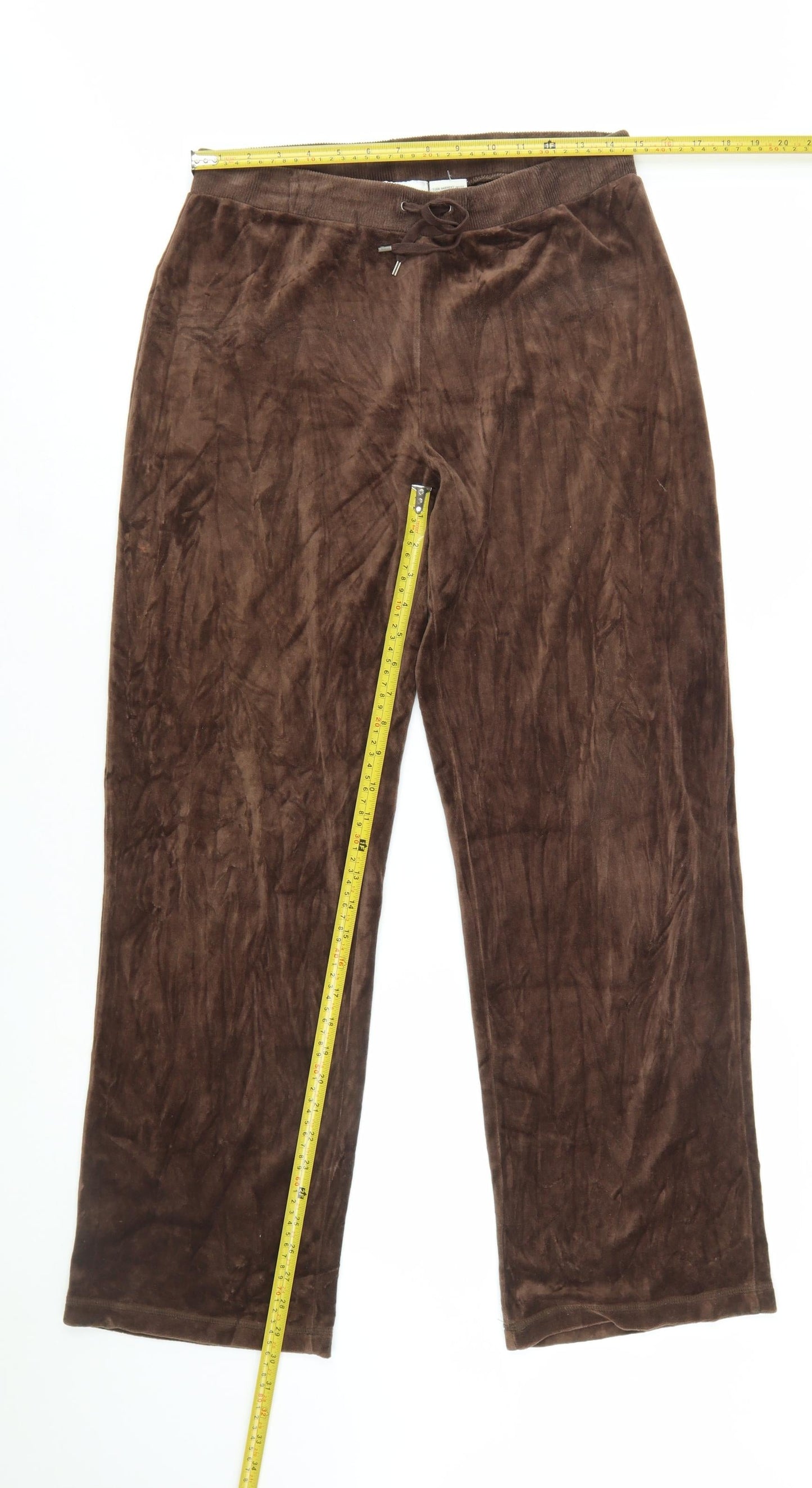 Jones Sport Women's Brown Velour Drawstring Sweatpants M