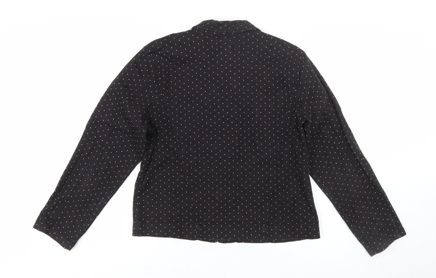 FDJ French Dressing Women's Black Cotton Blend Zip Jacket Size 12