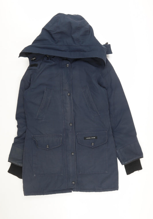 Canada Goose Womens Blue Parka Coat S Hooded Down Winter Jacket
