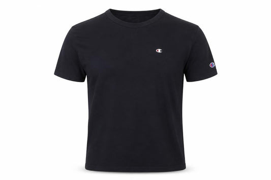 Champion Men's Black Cotton Crew Neck Short Sleeve T-Shirt Size S