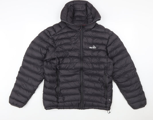 Peter Storm Mens Black L Puffer Jacket Hooded Down Insulated Coat