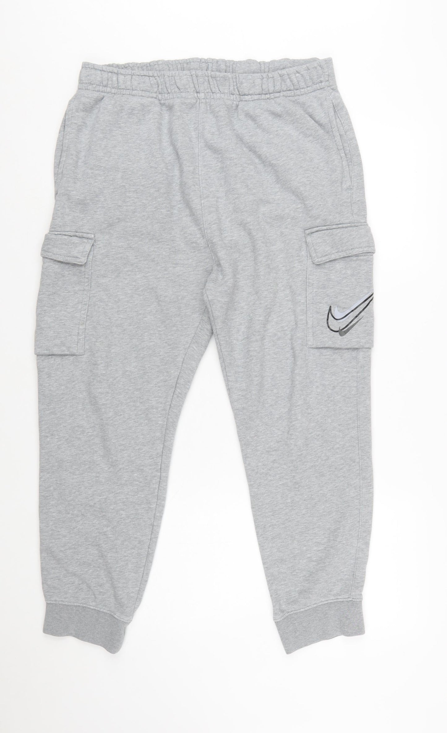 Nike Men's Grey Cargo Jogger Trousers Size L