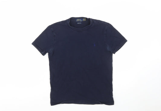 Polo Ralph Lauren Men's Navy Blue Cotton Crew Neck Slim Fit T-Shirt Size S