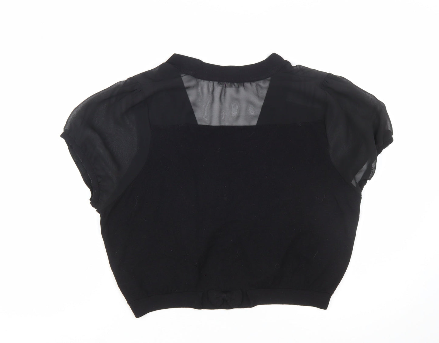 Marks and Spencer Per Una Women Black Size 20 Short Sleeve Cardigan