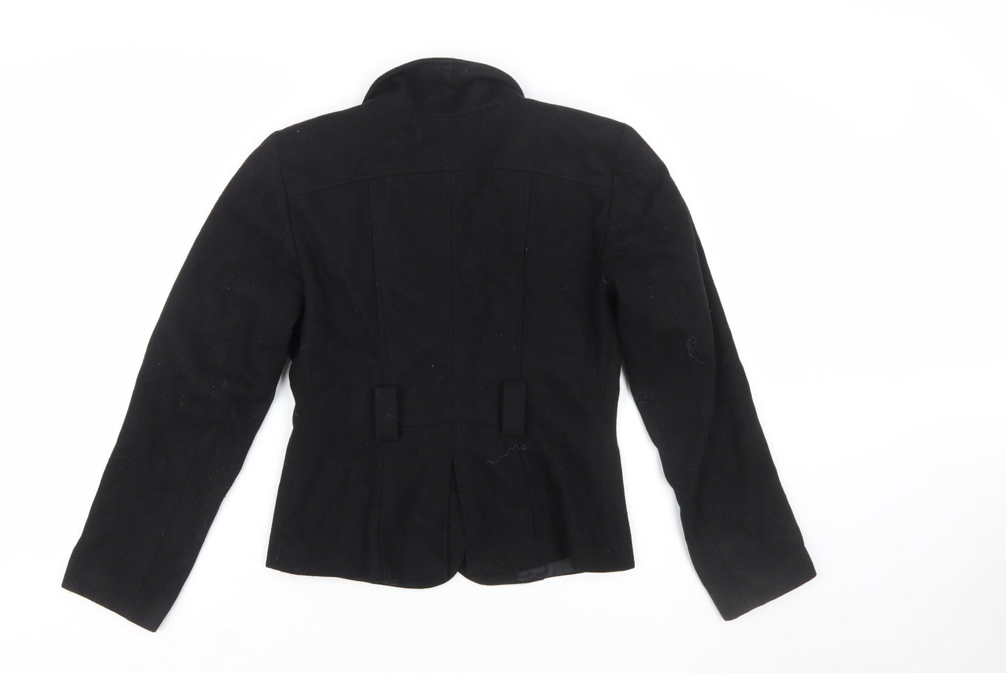 Miss Mania Women's Black Wool Blend Blazer Jacket Size 12