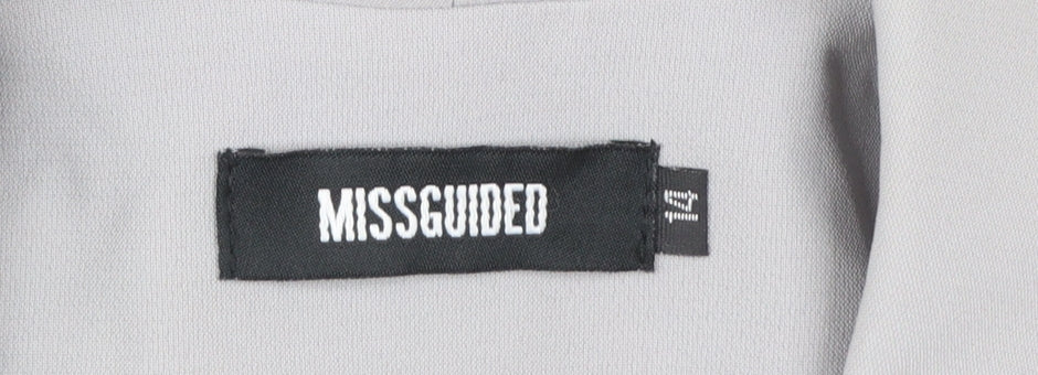 Missguided Women Grey Size 14 Shawl Lapel Single Breasted Blazer