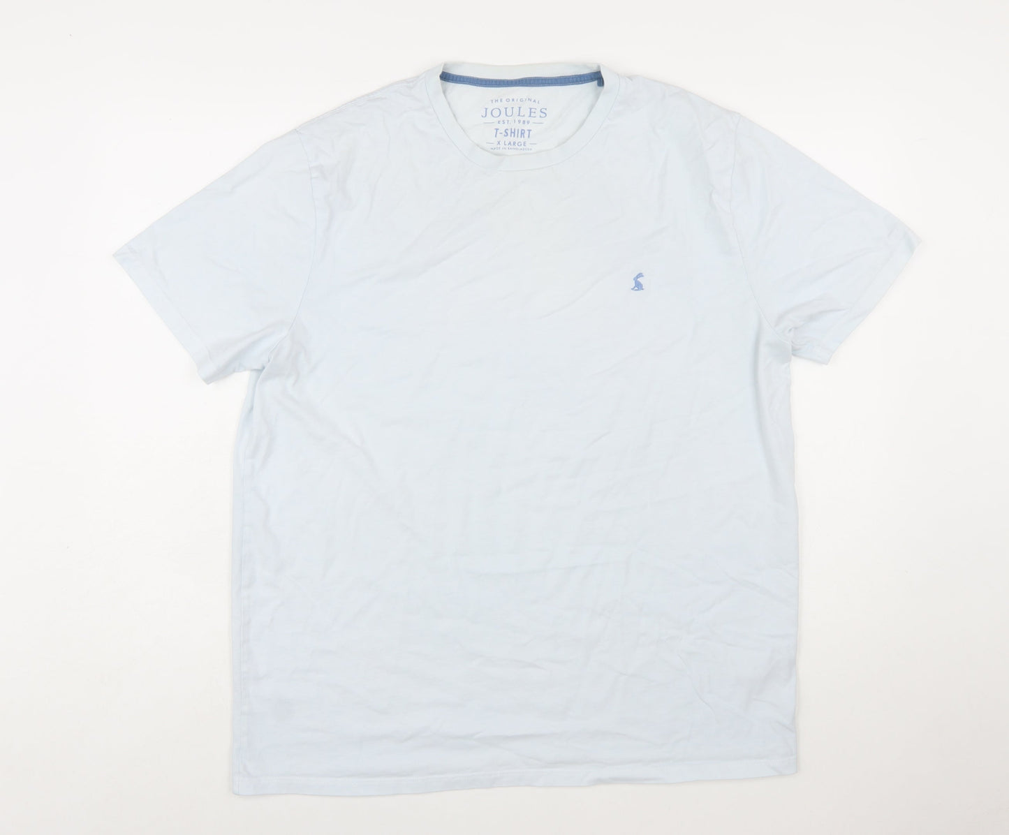 Joules Men's Blue XL Cotton Crew Neck Short Sleeve T-Shirt