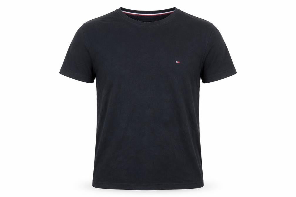 Tommy Hilfiger Men's Black Crew Neck Cotton Stretch T-Shirt M