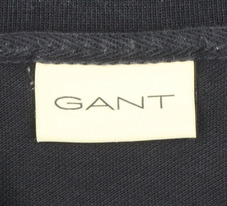 GANT Men's Blue 2XL Classic Cotton Short Sleeve Polo Shirt