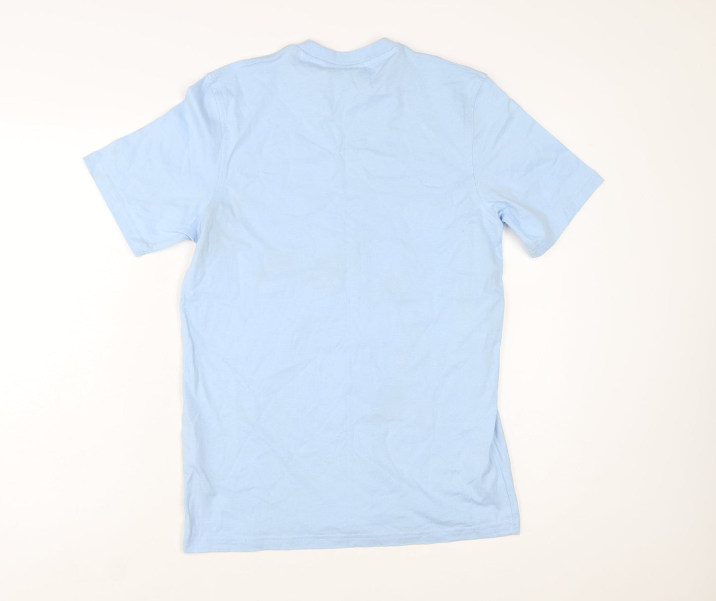 Adidas Women Blue Cotton Short Sleeve Basic T-Shirt Size S