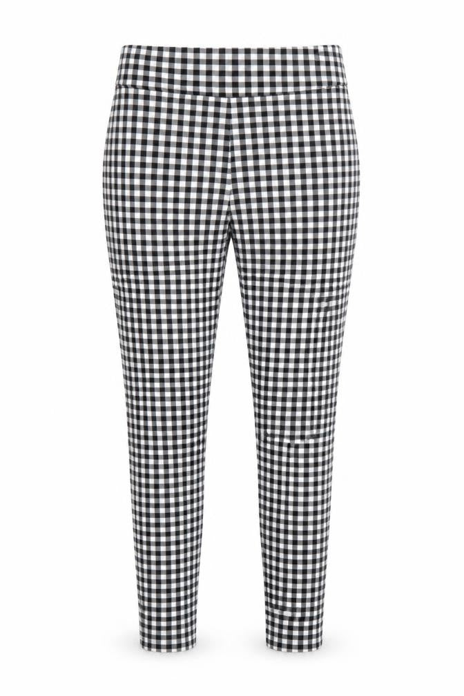 Zara Women Black Check Slim Fit Stretch Leggings Size M