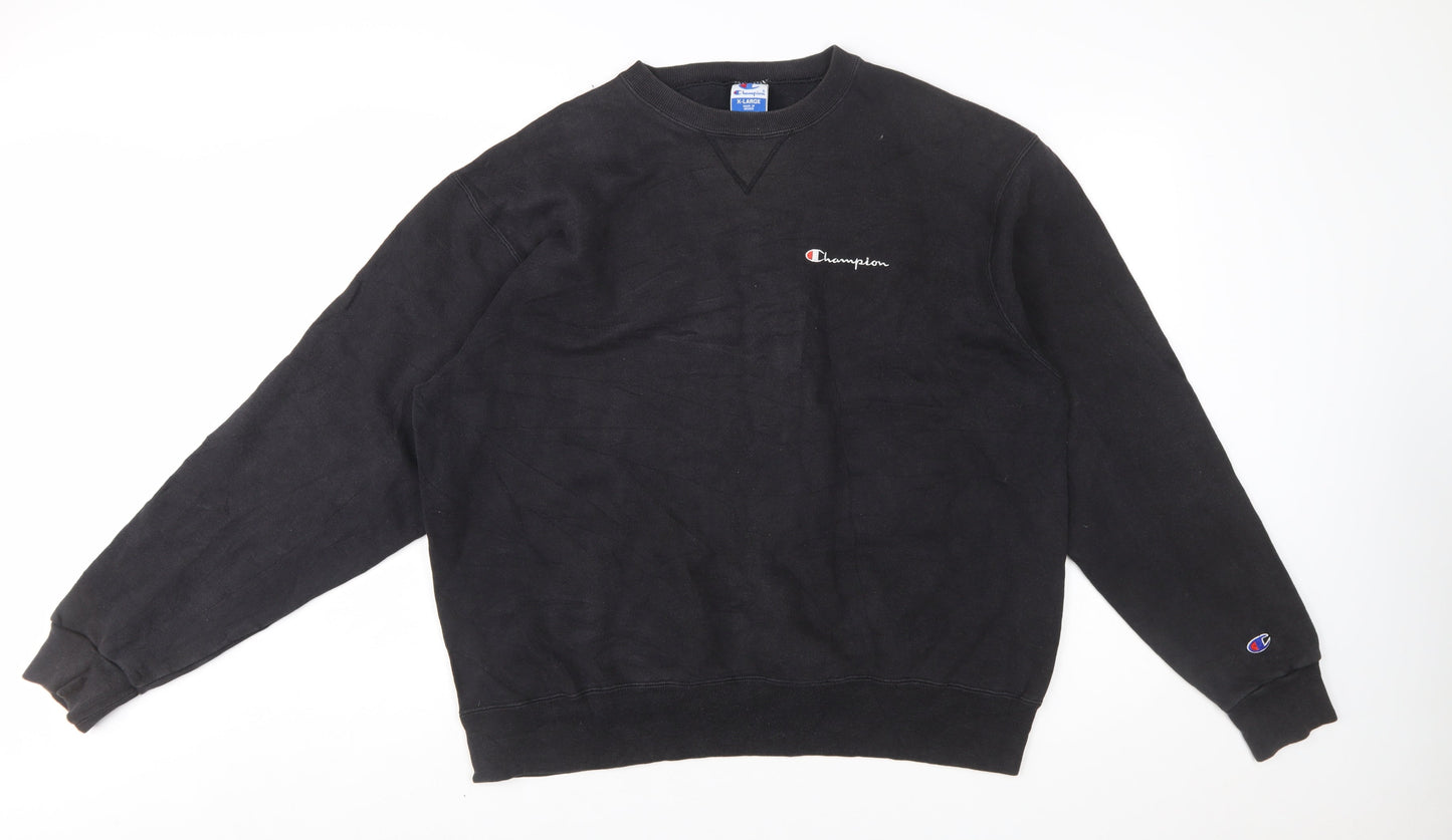 Champion Men's Black XL Pullover Crew Neck Sweatshirt