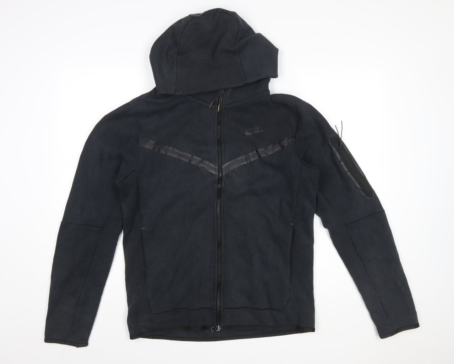 Nike Men's Black Full Zip Hoodie Size S Cotton Blend