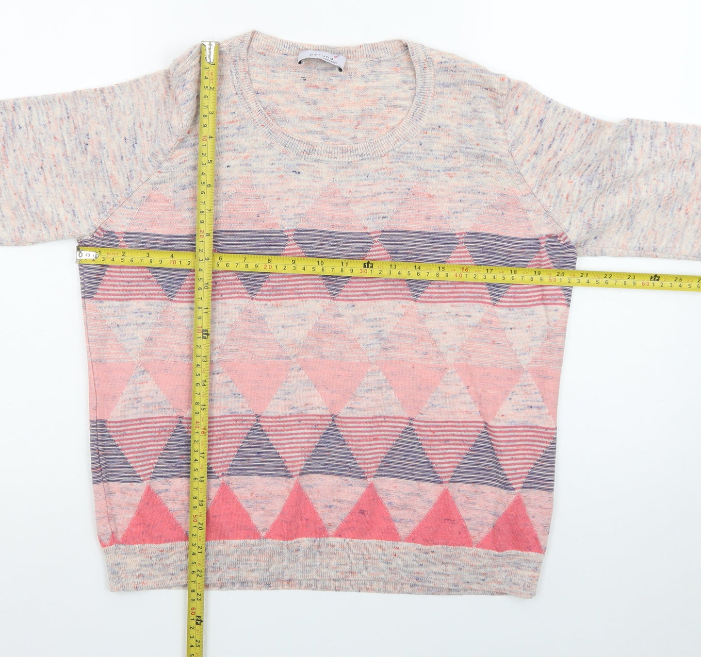 Marks and Spencer Women’s Multicoloured Argyle Knit Jumper Size 16