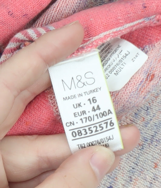 Marks and Spencer Women’s Multicoloured Argyle Knit Jumper Size 16