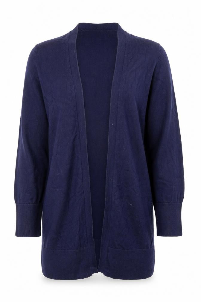 Oasis Women’s Blue Long Sleeve Open Knit Cotton Cardigan Size S
