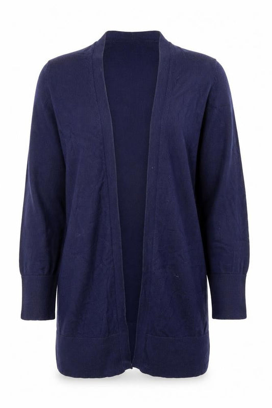 Oasis Women’s Blue Long Sleeve Open Knit Cotton Cardigan Size S