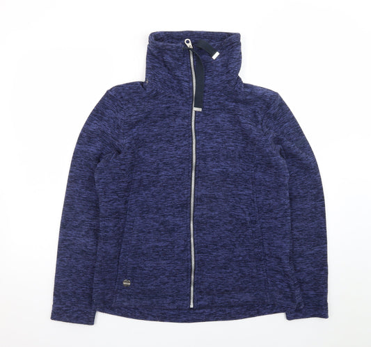 Regatta Womens Blue Soft Shell Fleece Zip Jacket Size 14
