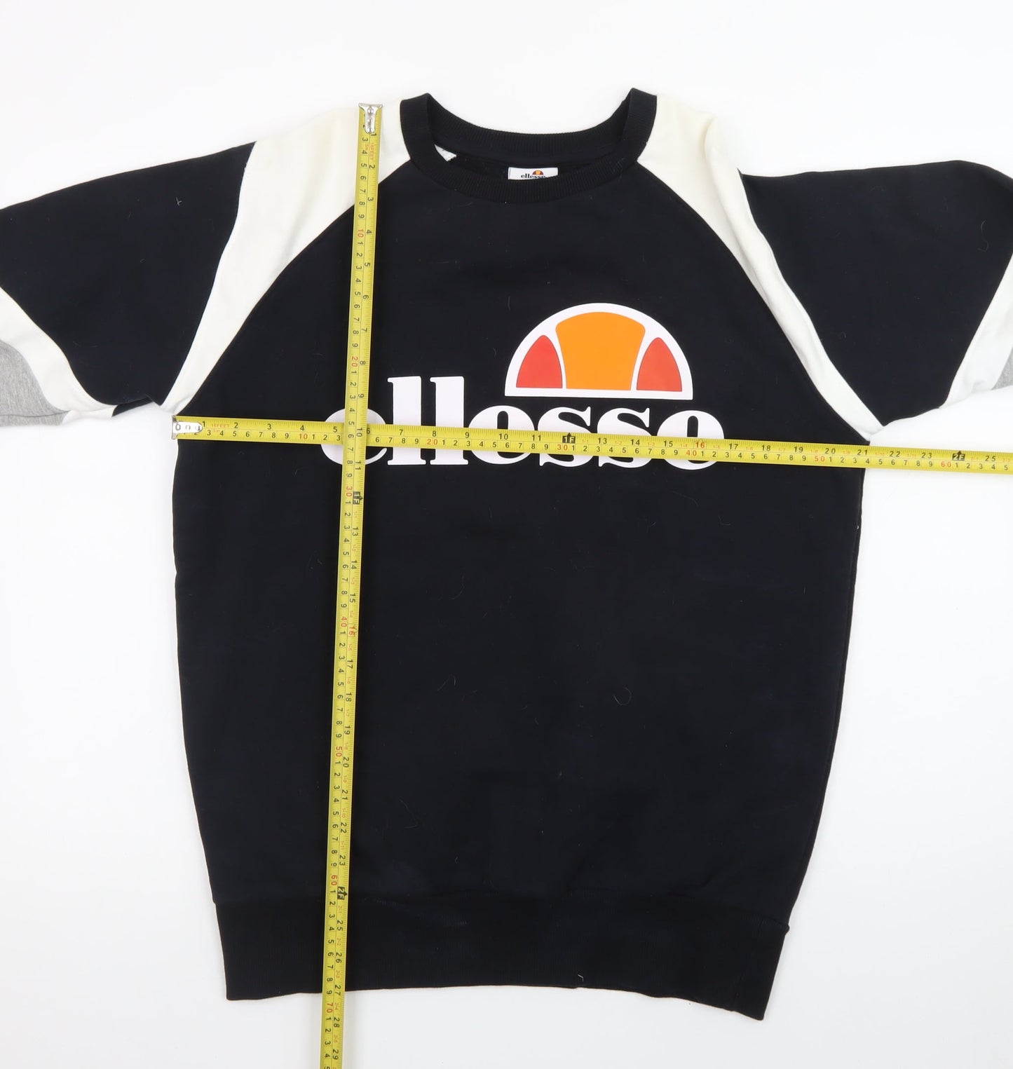 Ellesse Men's Black Colourblock Logo Sweatshirt Size M Pullover