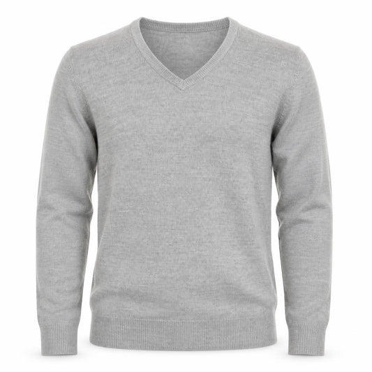 Cedar Wood State Men's Grey V-Neck Pullover Sweatshirt Size S