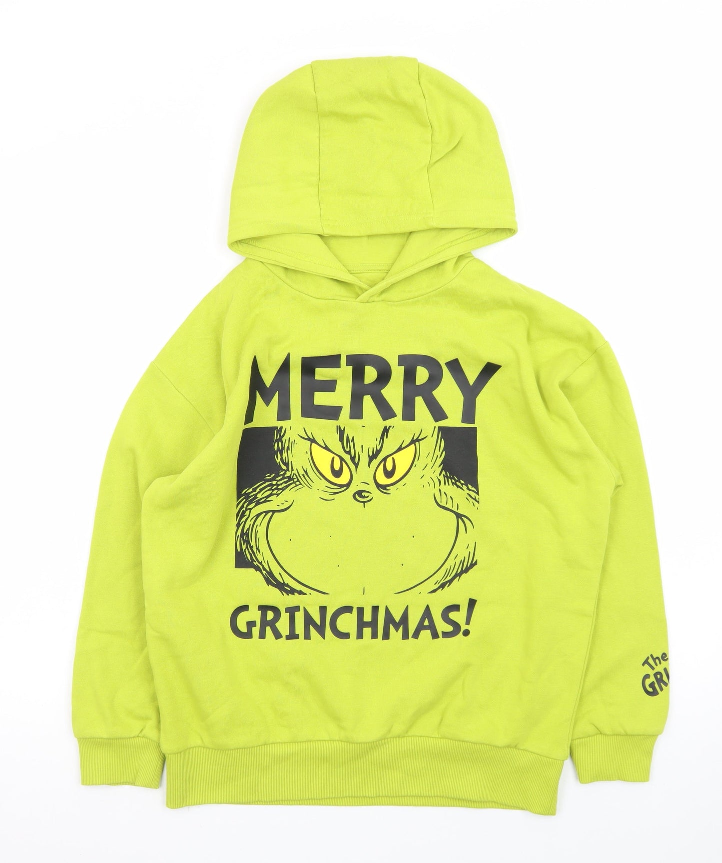 The Grinch Boys Green Hoodie 10-11 Years Pullover Christmas Graphic Print
