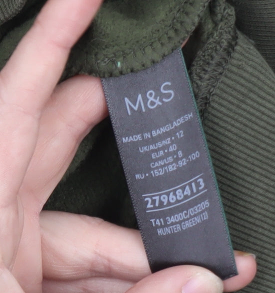 Marks and Spencer Women Green Sequin Star Sweatshirt Size 12