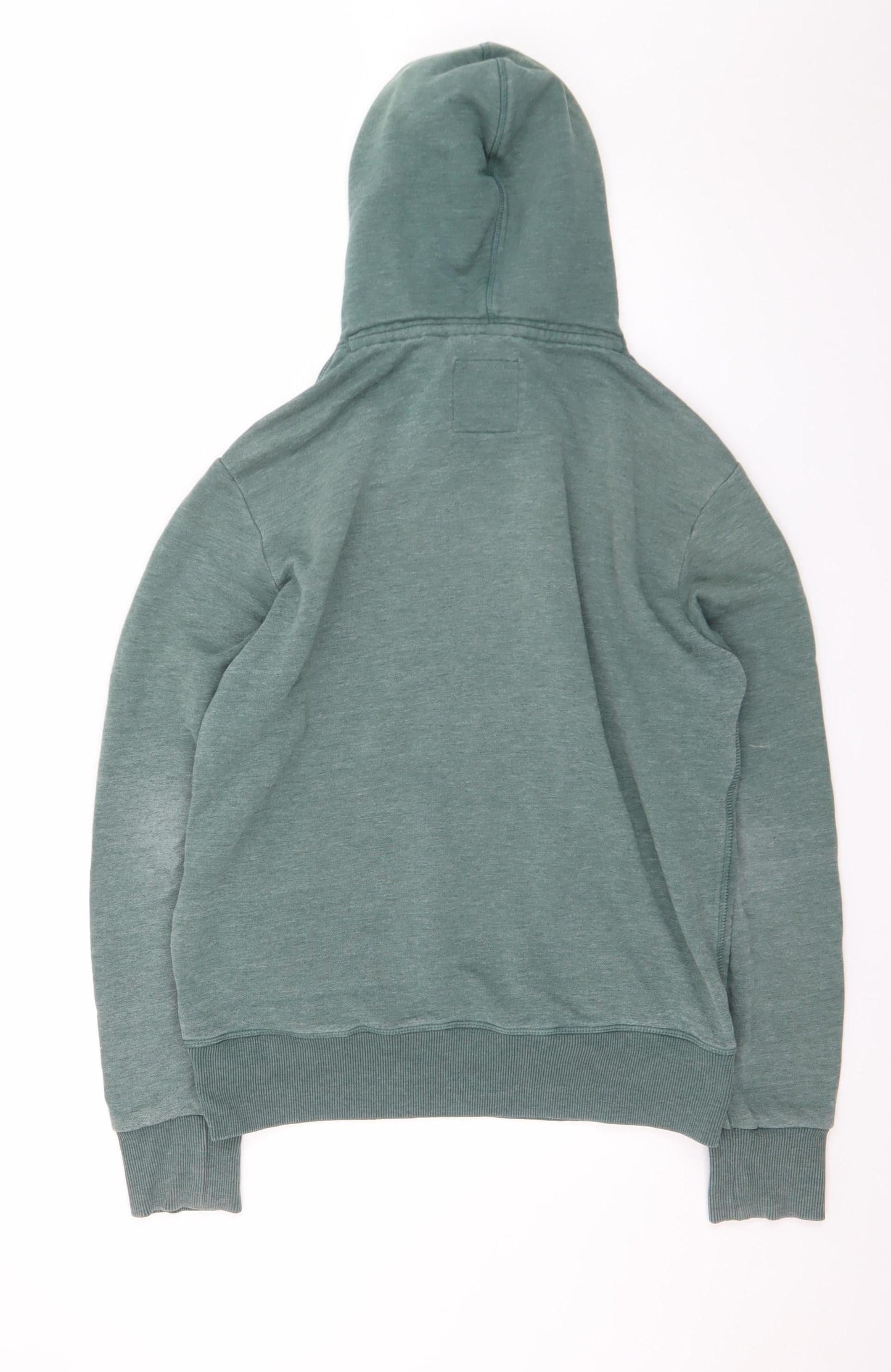 Superdry Men's Green Pullover Hoodie L Graphic Print Logo Sweatshirt