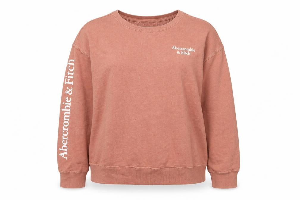 Abercrombie & Fitch Women's Brown Logo Pullover Sweatshirt XL