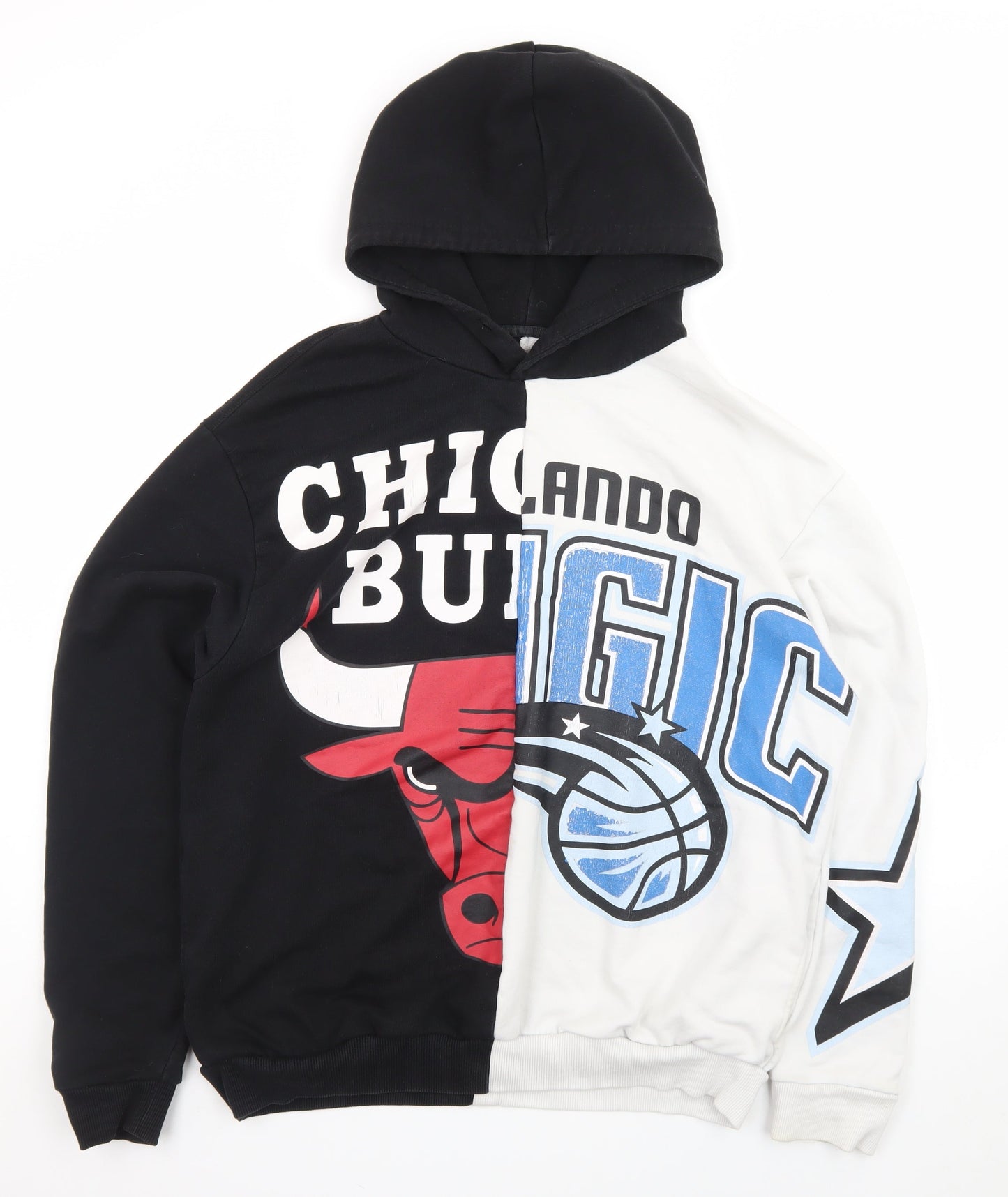 Bershka Men’s Multicolour NBA Graphic Pullover Hoodie Size M