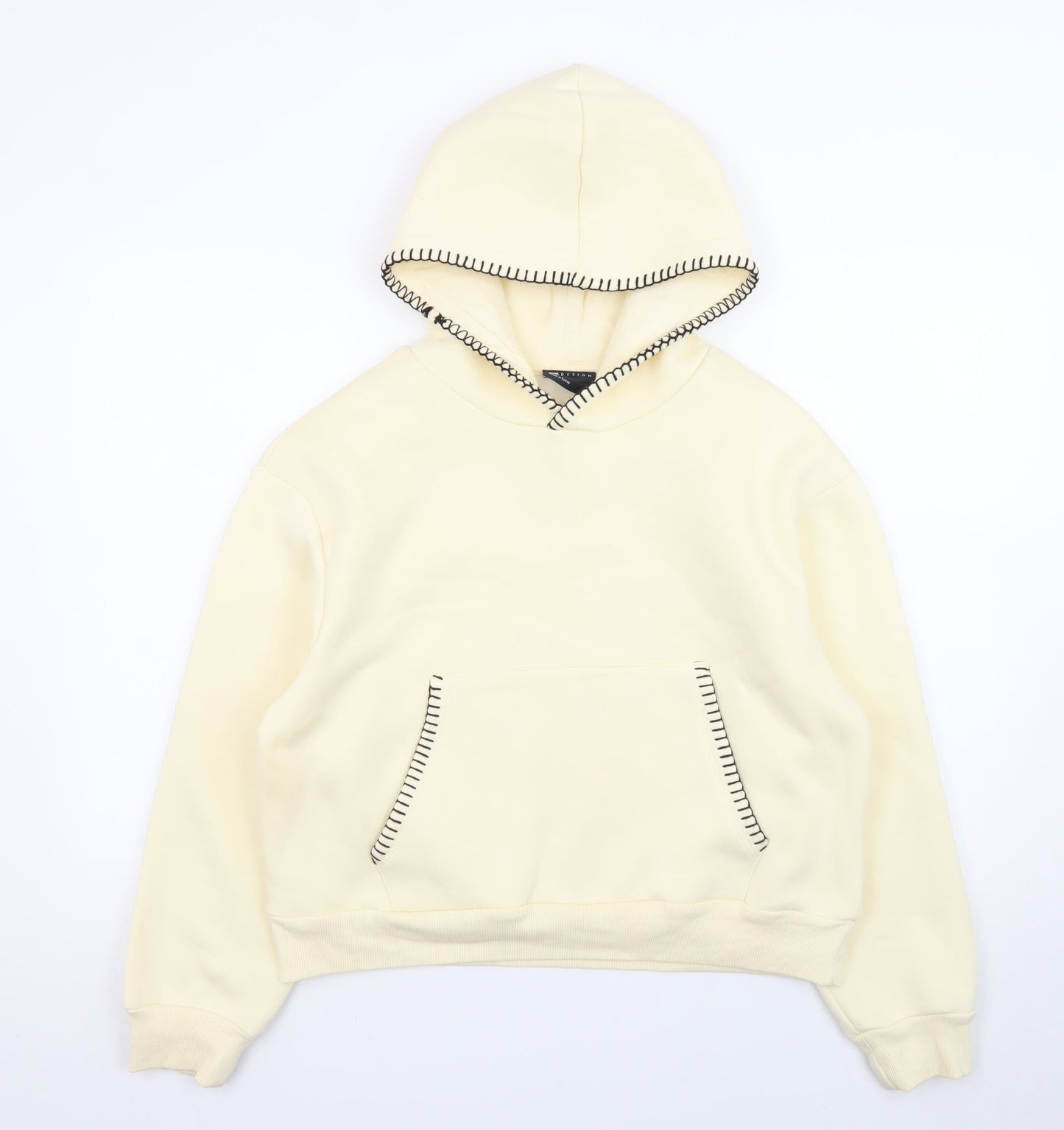 ASOS DESIGN Women Beige Hooded Pullover Sweatshirt Size M UK 12-14