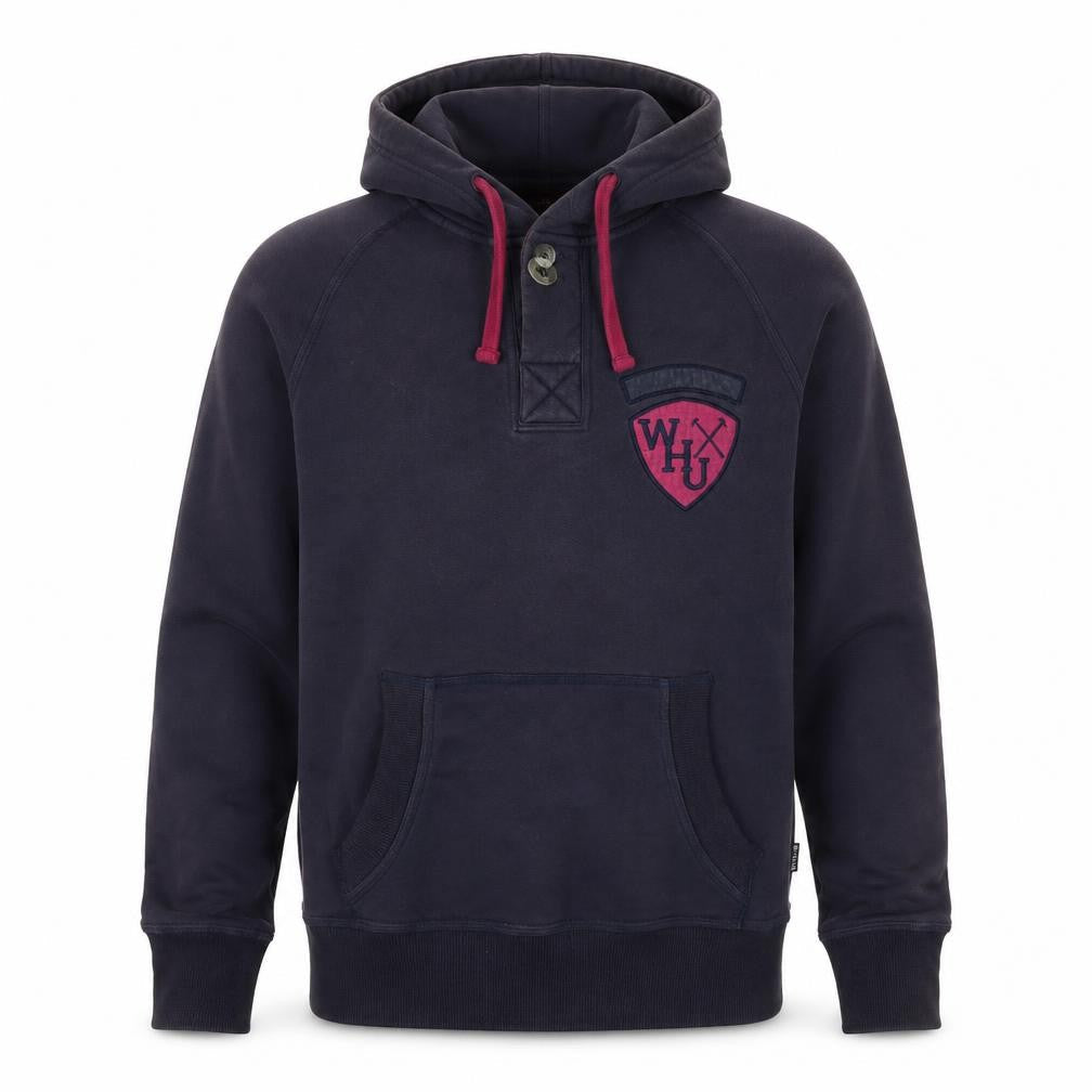West Ham United Men’s Blue Pullover Hoodie L Cotton Football Logo