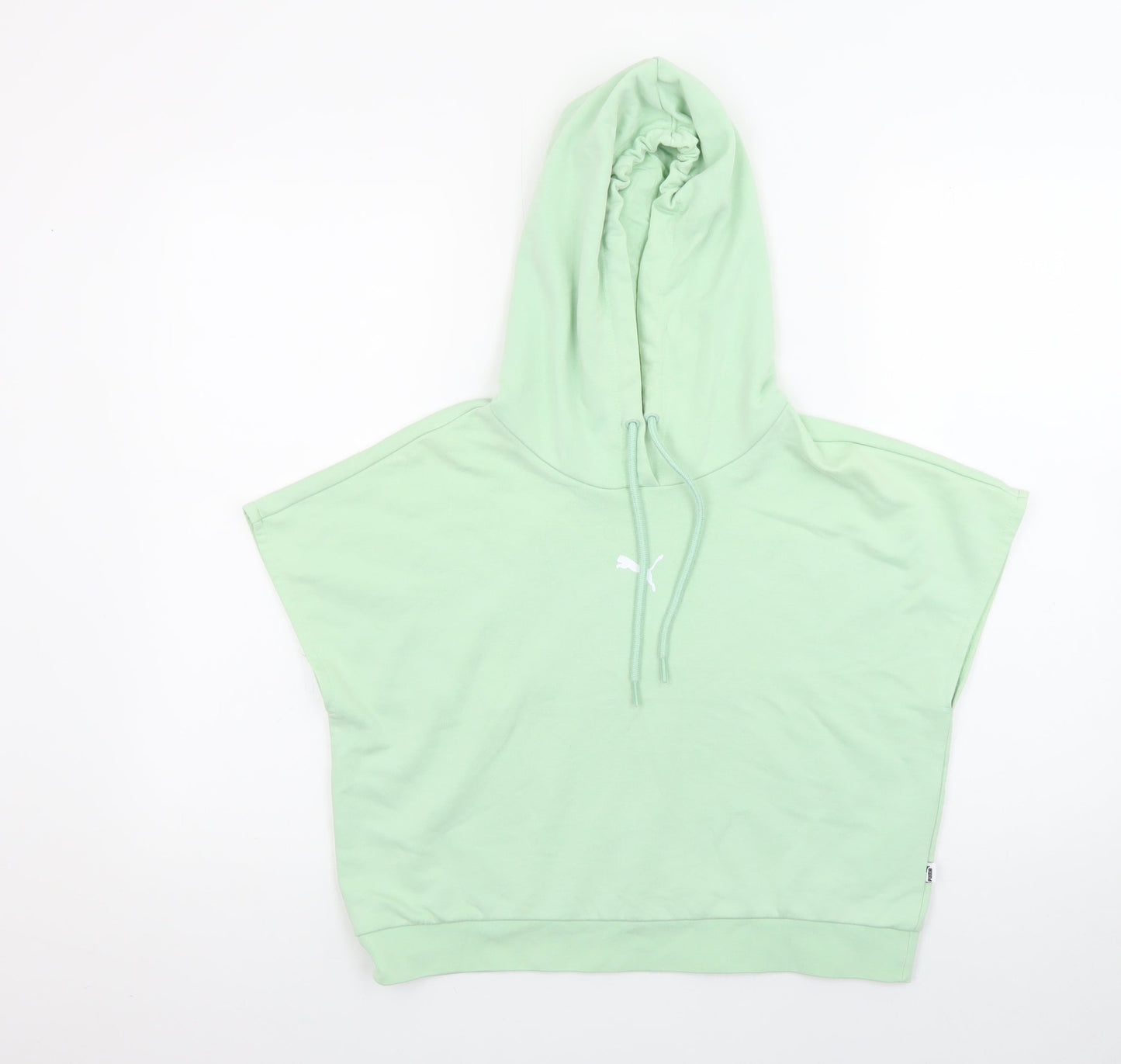 Puma Women Green Sleeveless Pullover Hoodie Size S