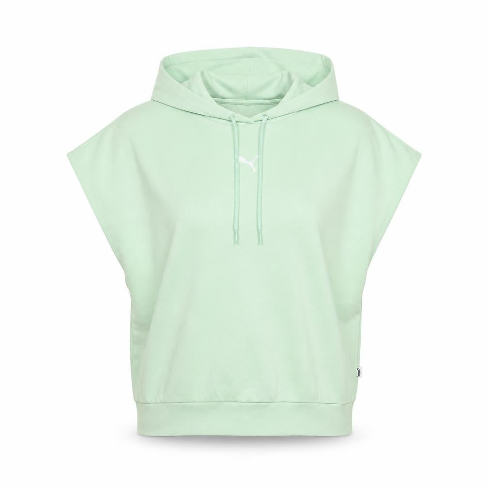 Puma Women Green Sleeveless Pullover Hoodie Size S