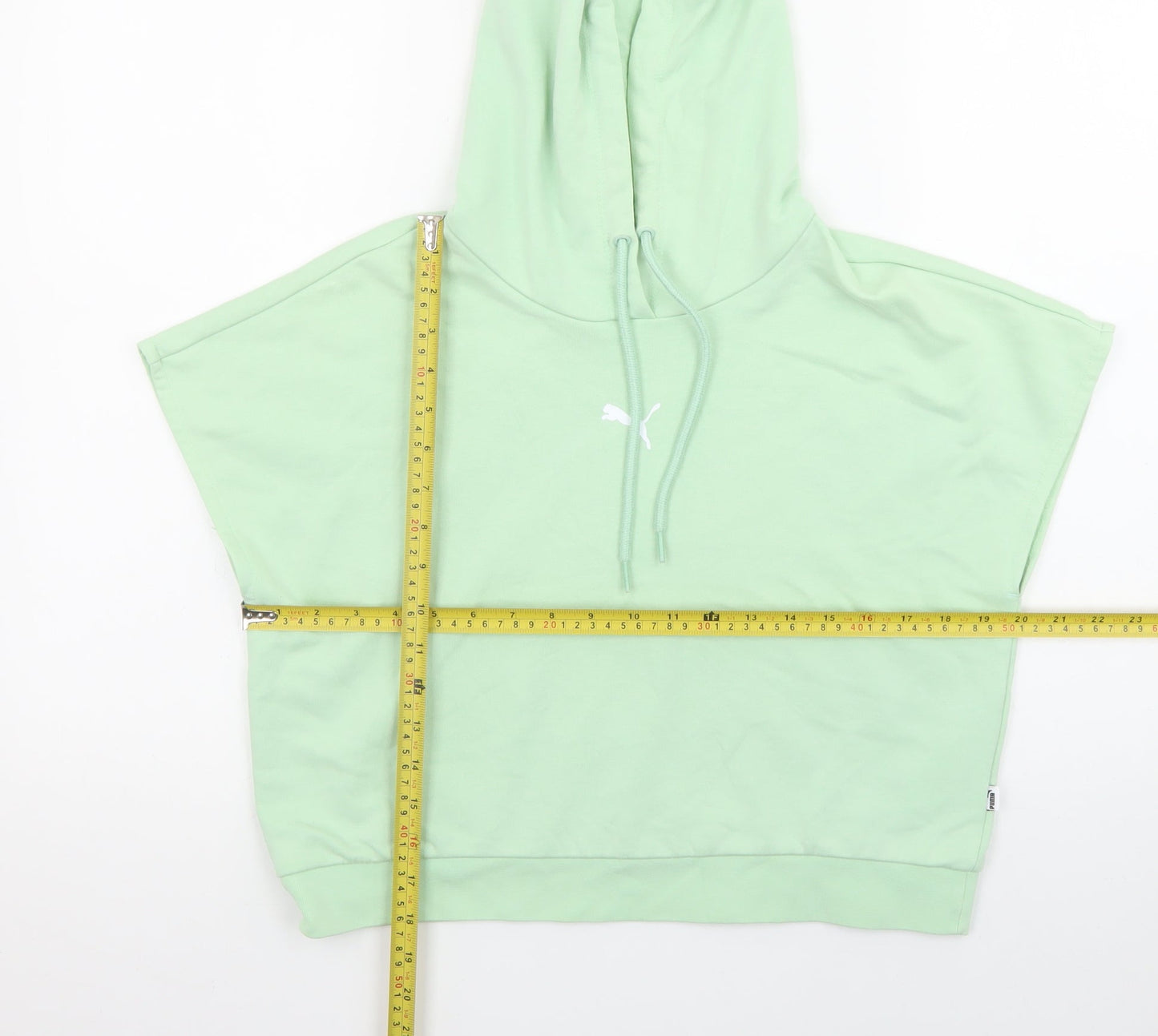 Puma Women Green Sleeveless Pullover Hoodie Size S