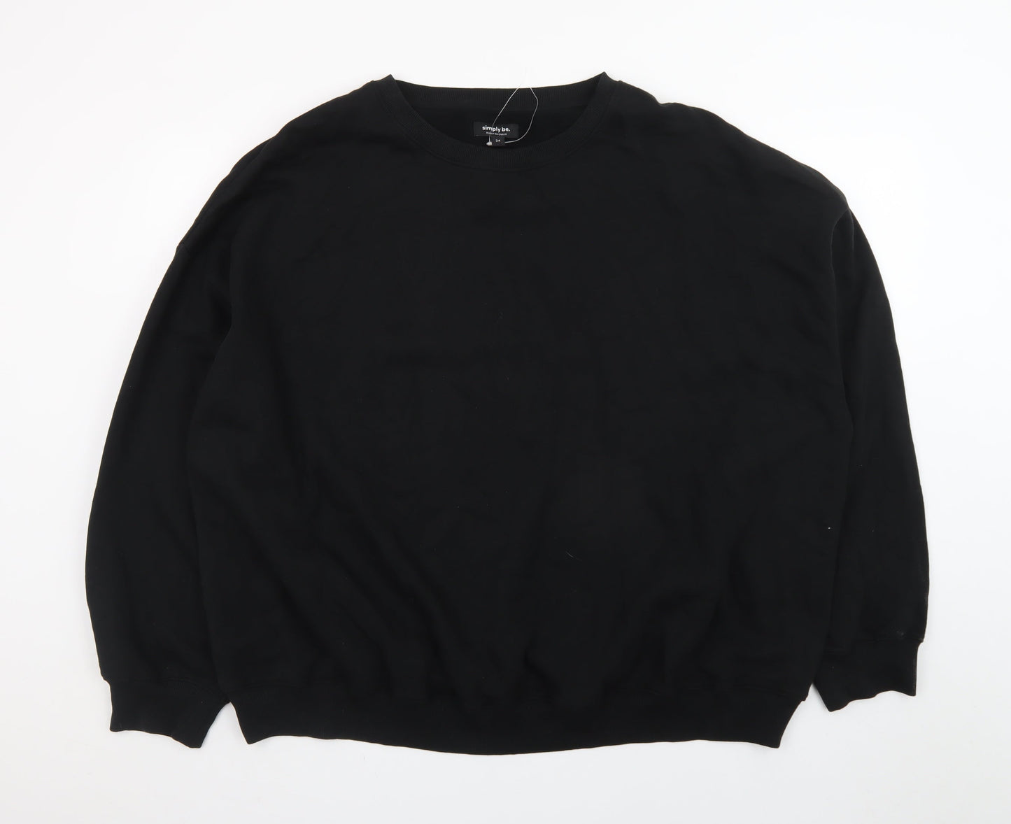 Simply Be Women’s Black Size 24 Pullover Sweatshirt
