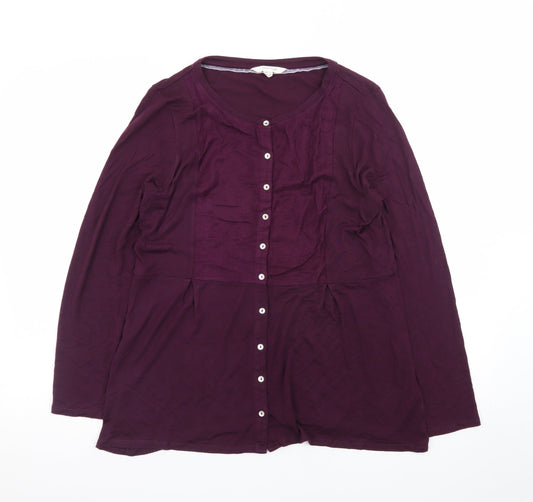 White Stuff Women’s Purple Long Sleeve Tunic Blouse UK 12